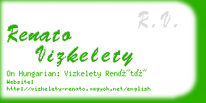 renato vizkelety business card